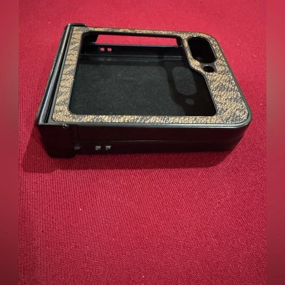 Michael Kors Brown MK Synthetic Leather Samsung Galaxy Z Flip 5/6 Phone Case - Picture 6 of 6